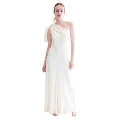 Alexander McQueen - Tuta monospalla bianca