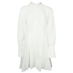 Alexander McQueen White Pique Long Tunic/3/4 Coat - M