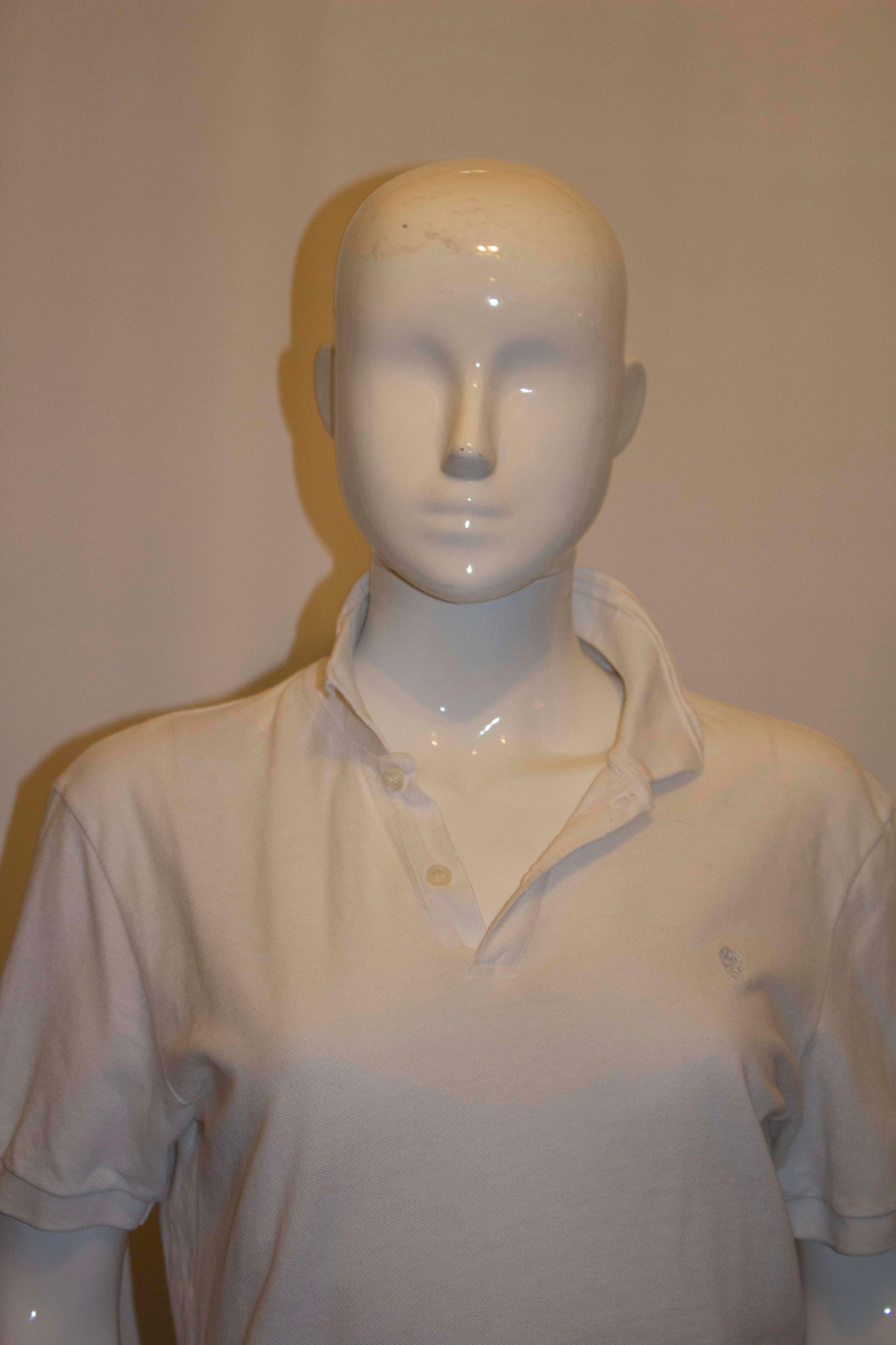 Women's Alexander McQueen White Polo Shirt For Sale