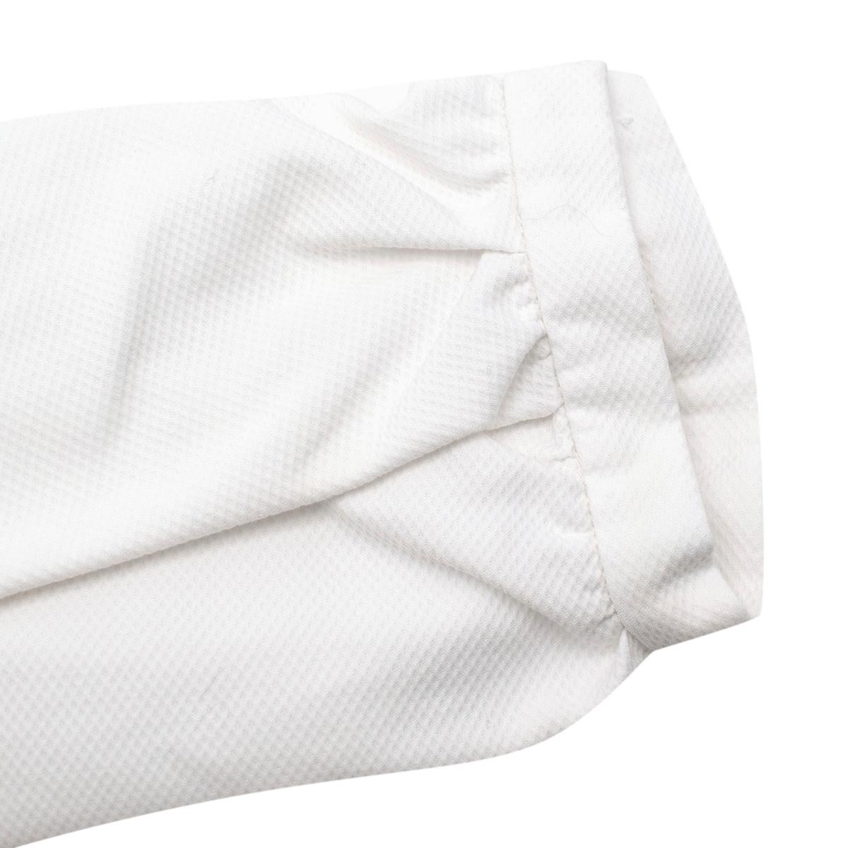 Alexander McQueen White Poplin & Waffle Cotton Shirt US 2-4 For Sale 1