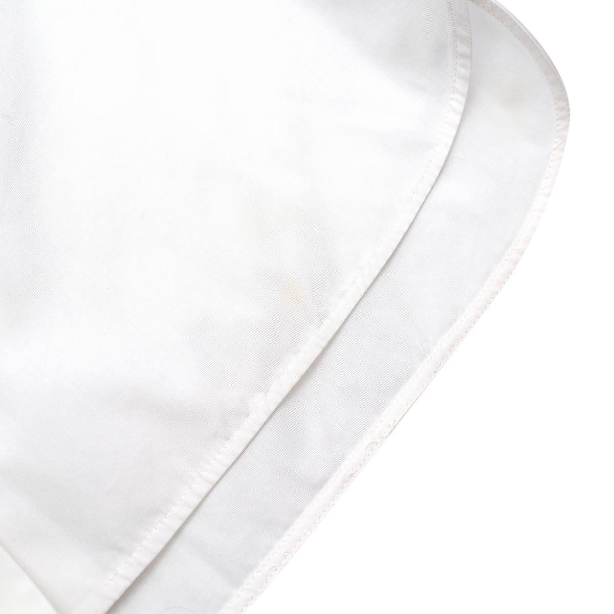 Alexander McQueen White Poplin & Waffle Cotton Shirt US 2-4 For Sale 2