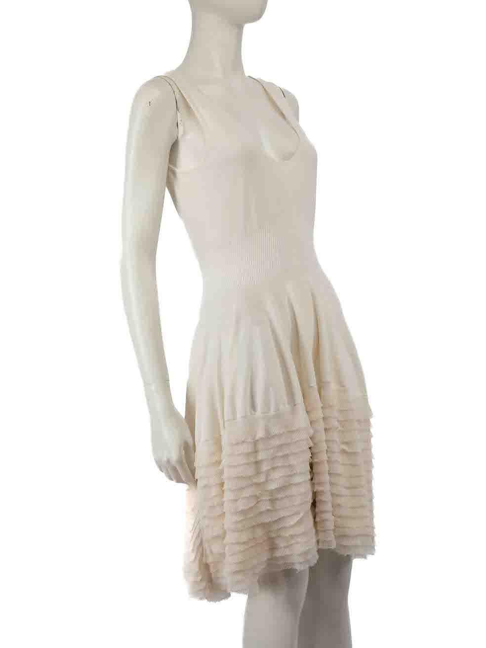 CONDITION is Very good. Minimal wear to dress is evident. Minimal wear to the front around the neckline is seen with discolouration marks and a few pulls to the weave at the hemline on this used Alexander McQueen designer resale item. Please note