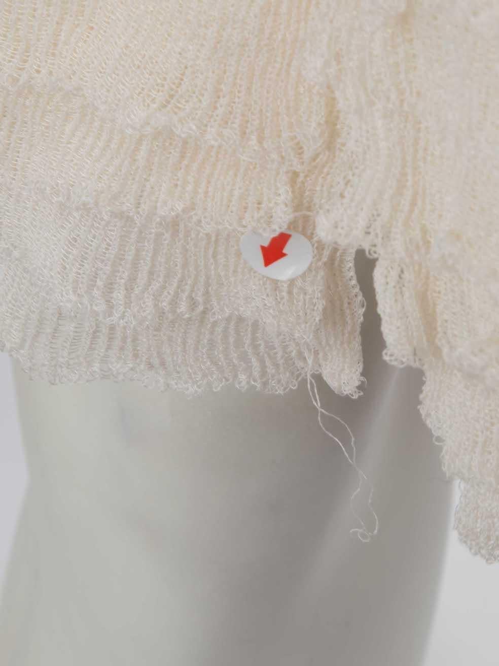 Alexander McQueen White Ruffle Skirt Midi Dress Size S For Sale 4