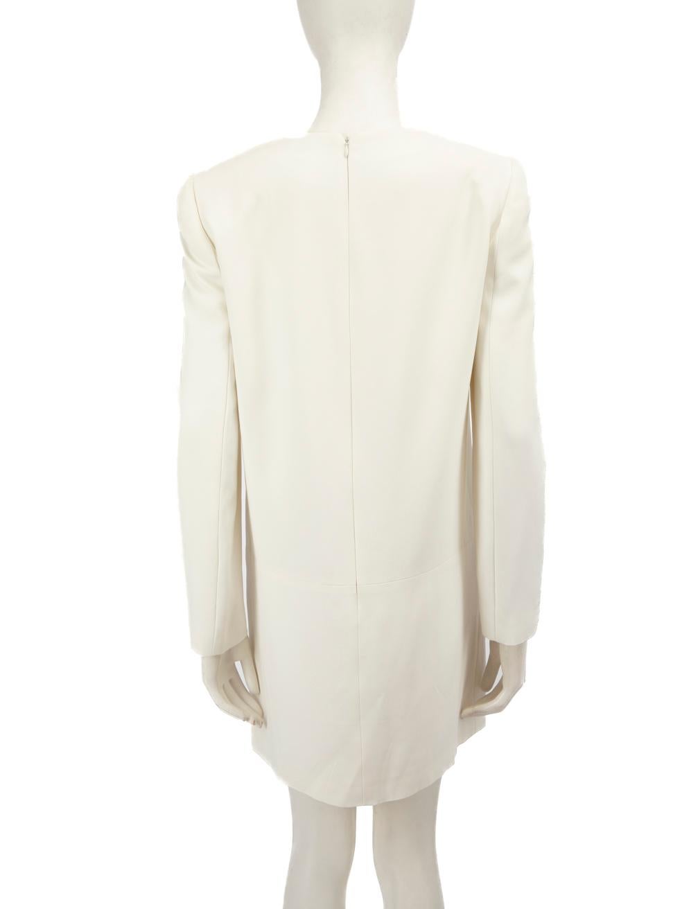 Alexander McQueen White Shoulder Padded Dress Size M In Good Condition In London, GB