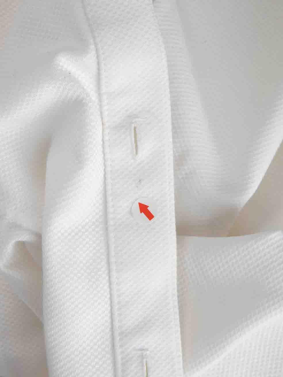 Women's Alexander McQueen White Textured Flared Hem Shirt Size M For Sale