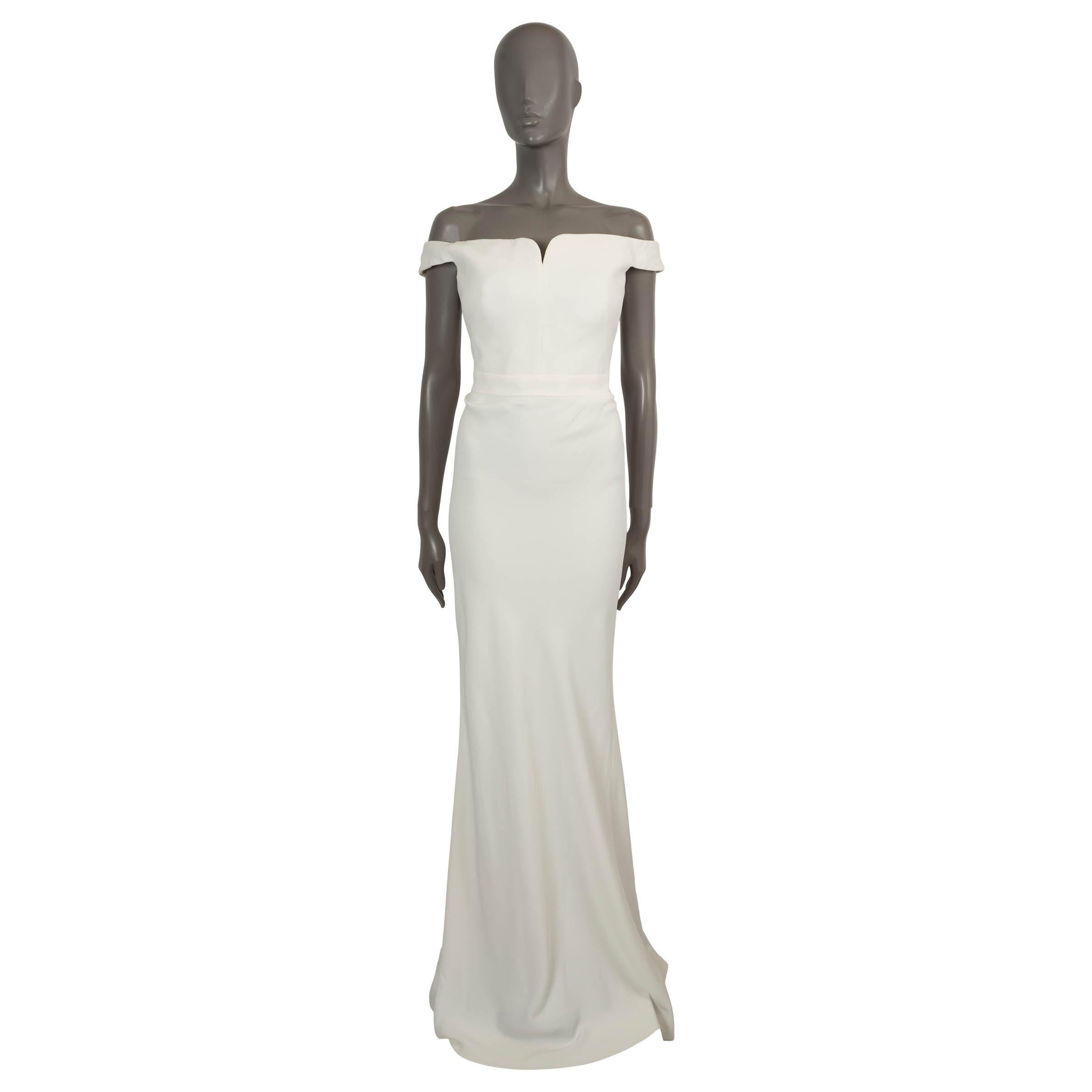 Alexander McQueen, abito in viscosa bianca con maniche a foglia, vestito 46 XL in vendita