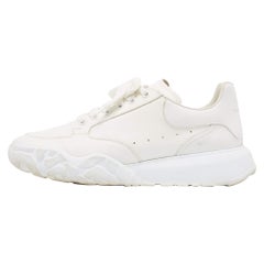 Used Alexander McQueen WhiteLeather Oversized Runner Sneakers Size 45