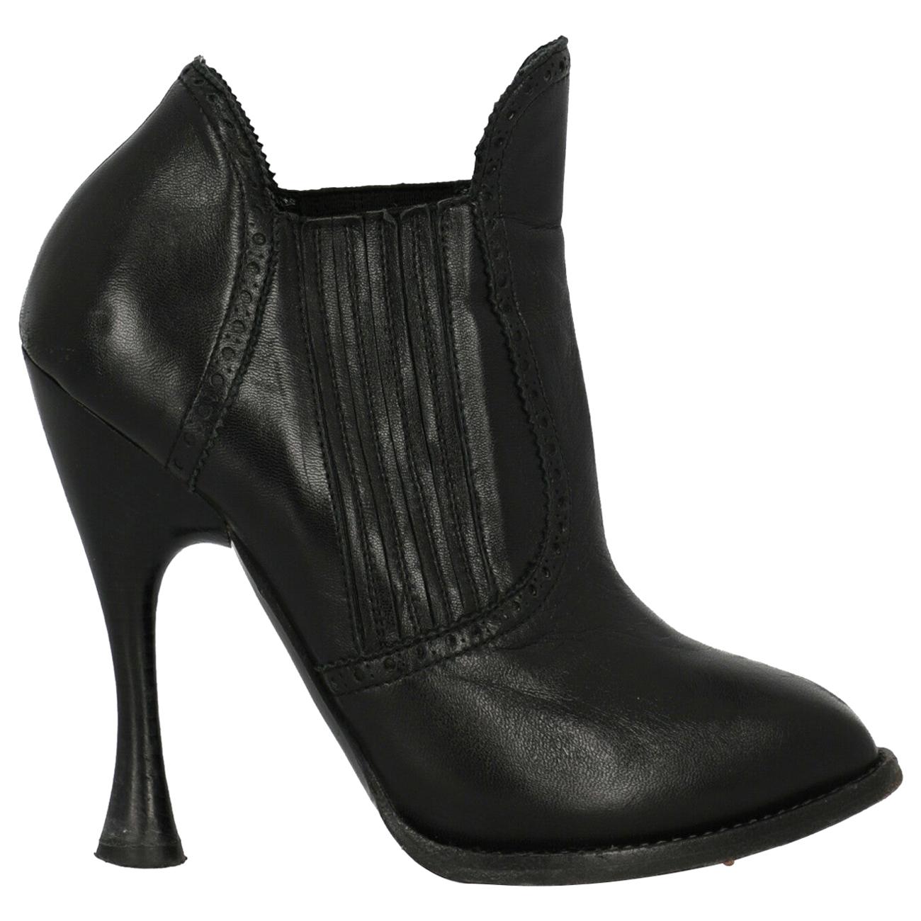 Alexander Mcqueen Woman Ankle boots Black EU 36.5 For Sale