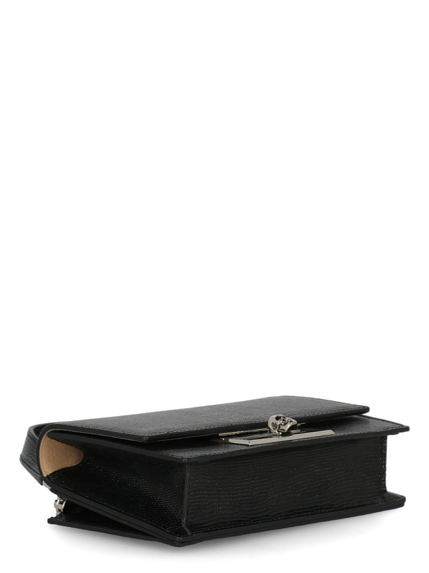 Alexander Mcqueen Woman Handbag Black Leather For Sale 1