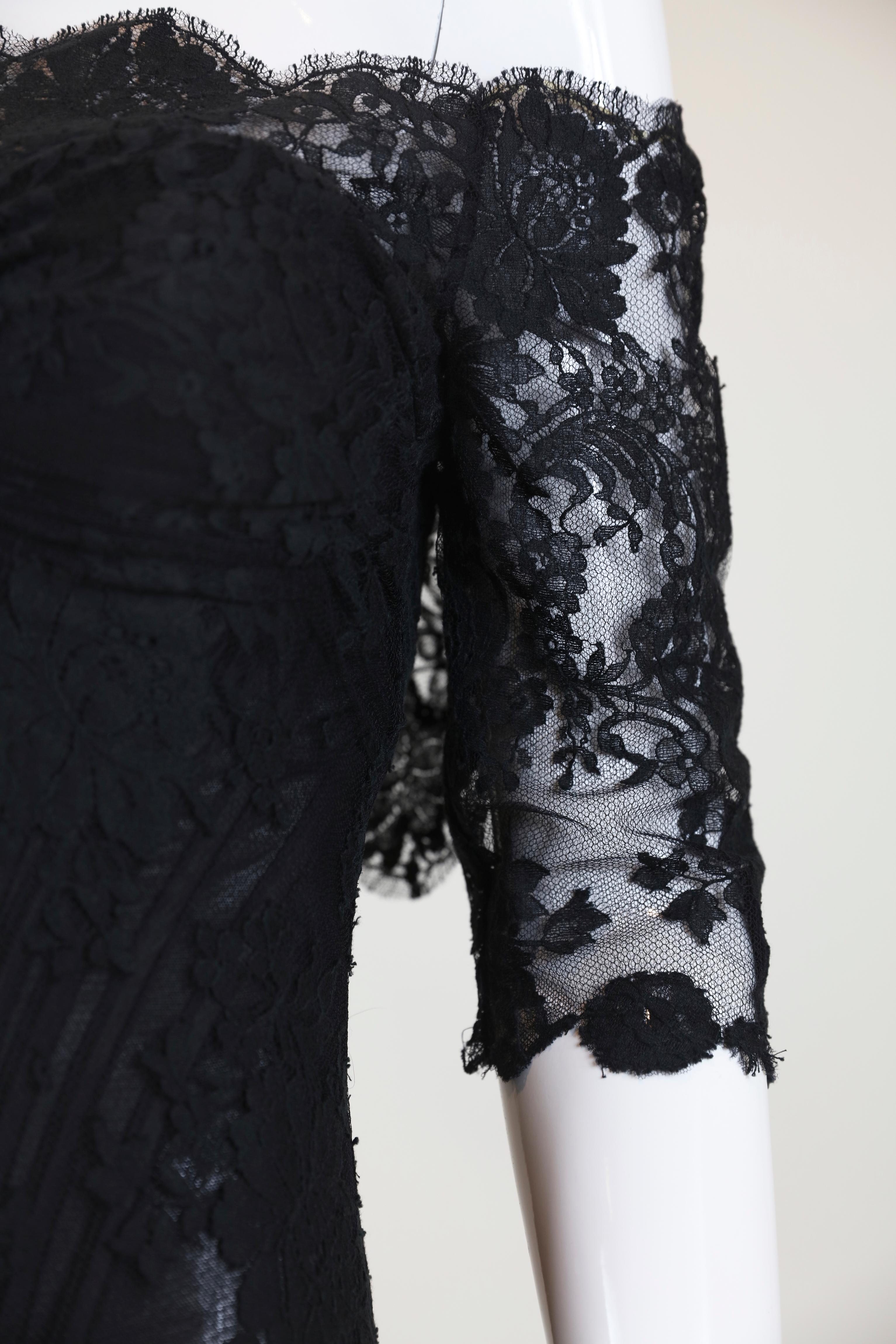 alexander mcqueen black lace dress