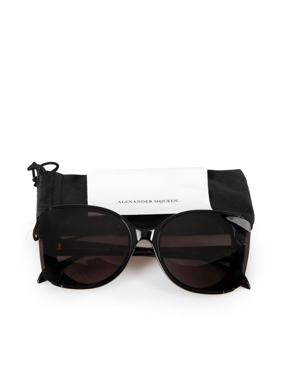 Alexander McQueen Women's Black Oversized Butterfly Sunglasses 1