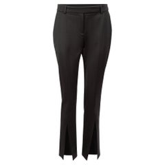 Alexander McQueen Women's Black Slit Hem Slim Fit Trousers