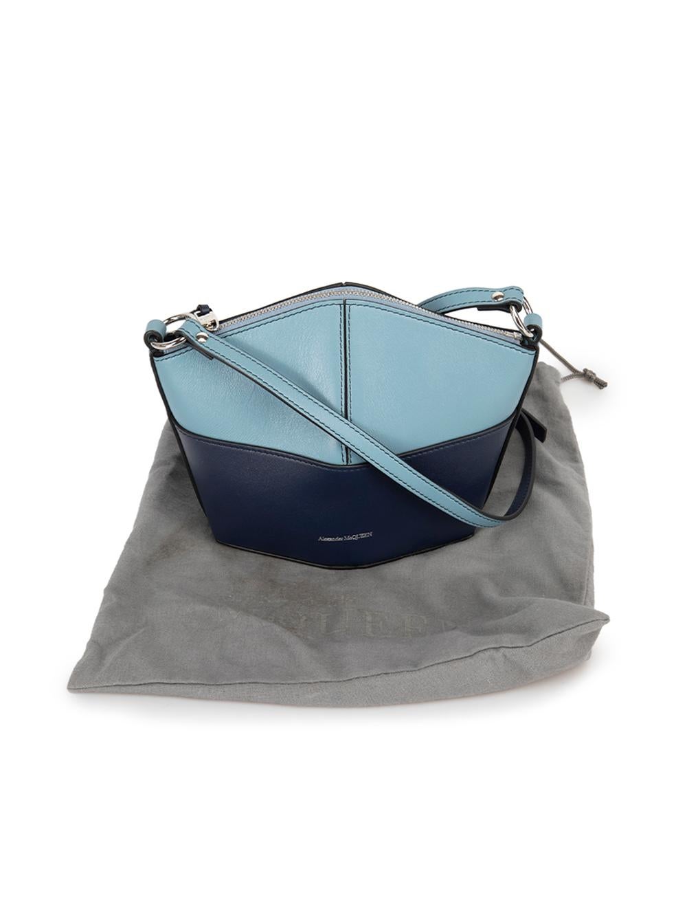 Alexander McQueen Women's Blue Leather Crossbody Bag For Sale 3