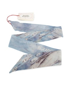 Alexander McQueen Women's Blue Wool Printed Eden Scarf