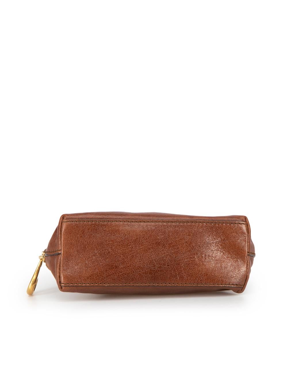 Alexander McQueen Women's Brown Leather Cosmetic Bag 1