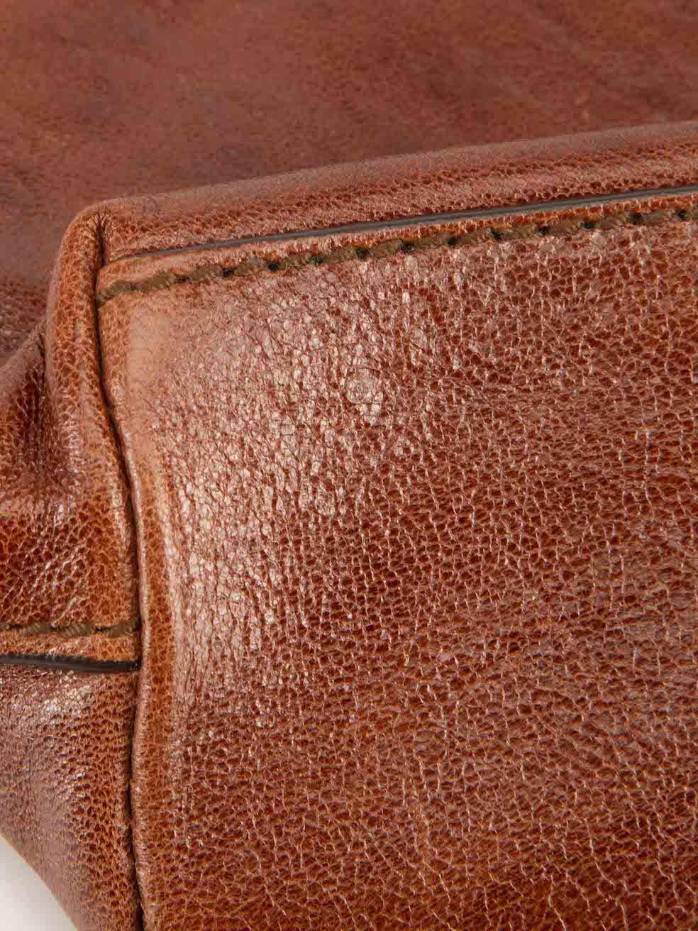 Alexander McQueen Women's Brown Leather Cosmetic Bag 4