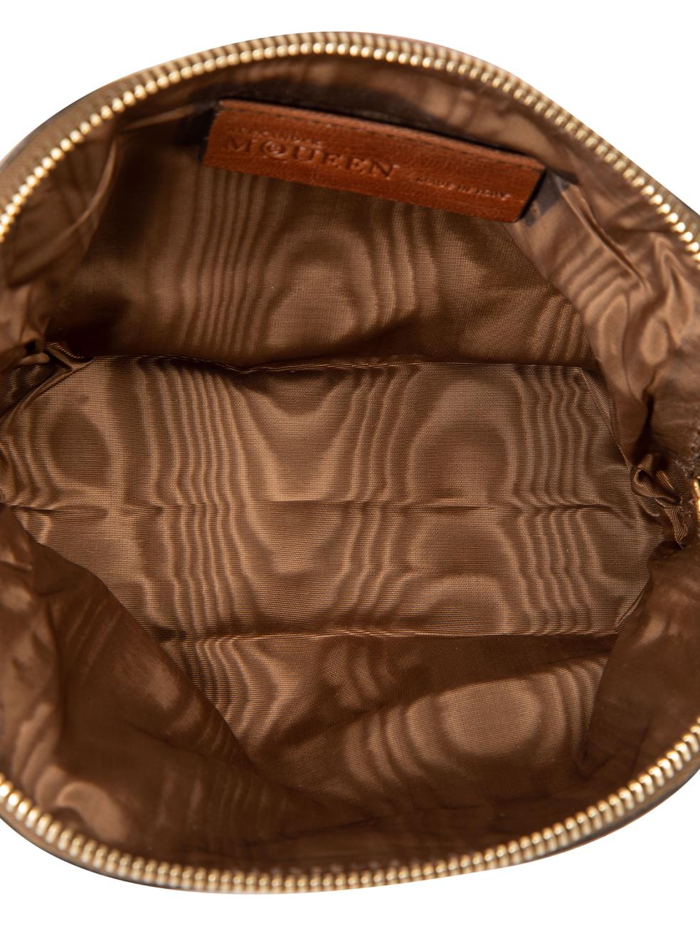 Alexander McQueen Women's Brown Leather Cosmetic Bag 5