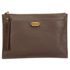 Alexander McQueen Women
s Brown Leather Razor Clutch