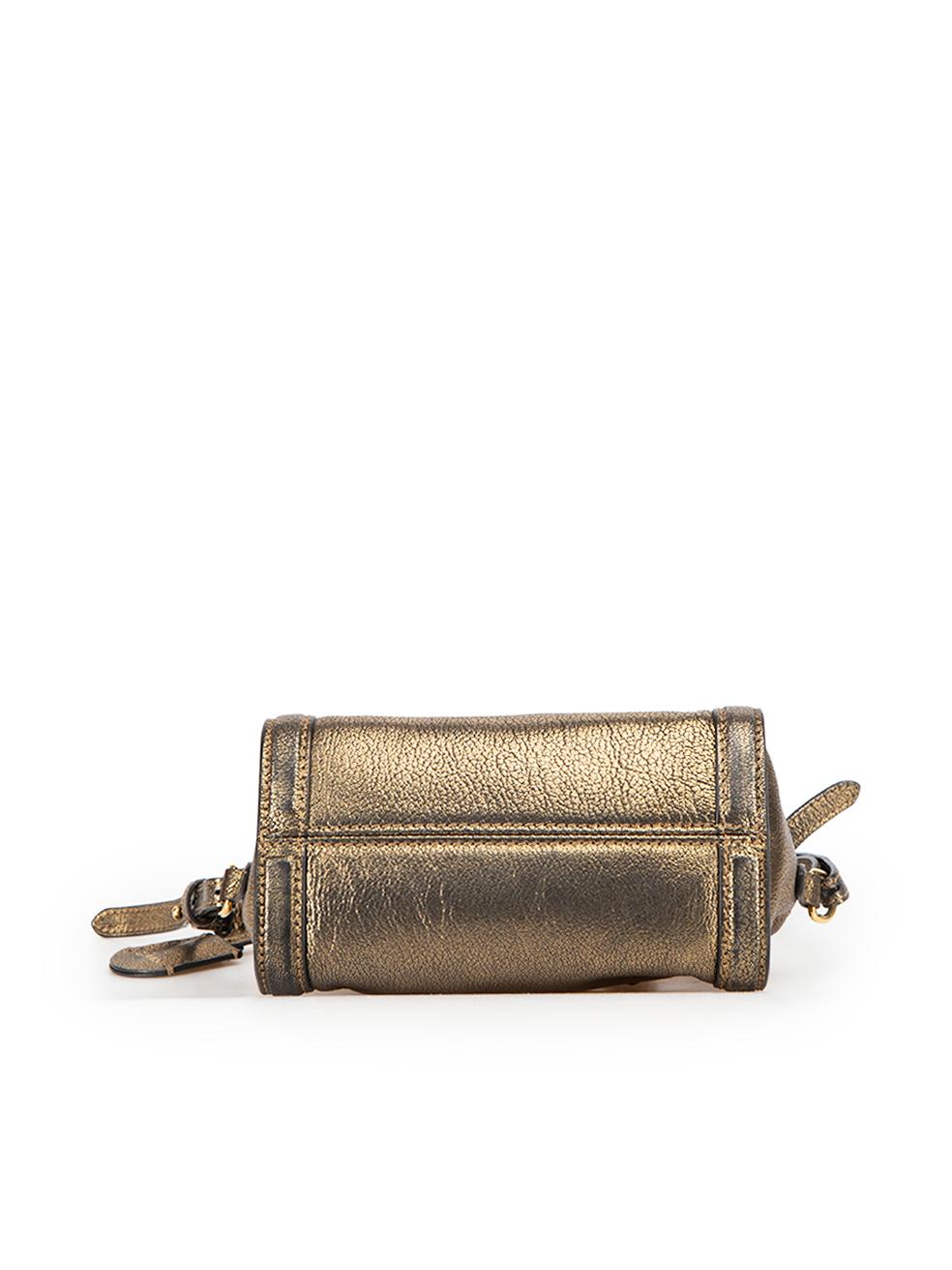 Alexander McQueen Women's Gold Leather Metallic Mini Bag 1