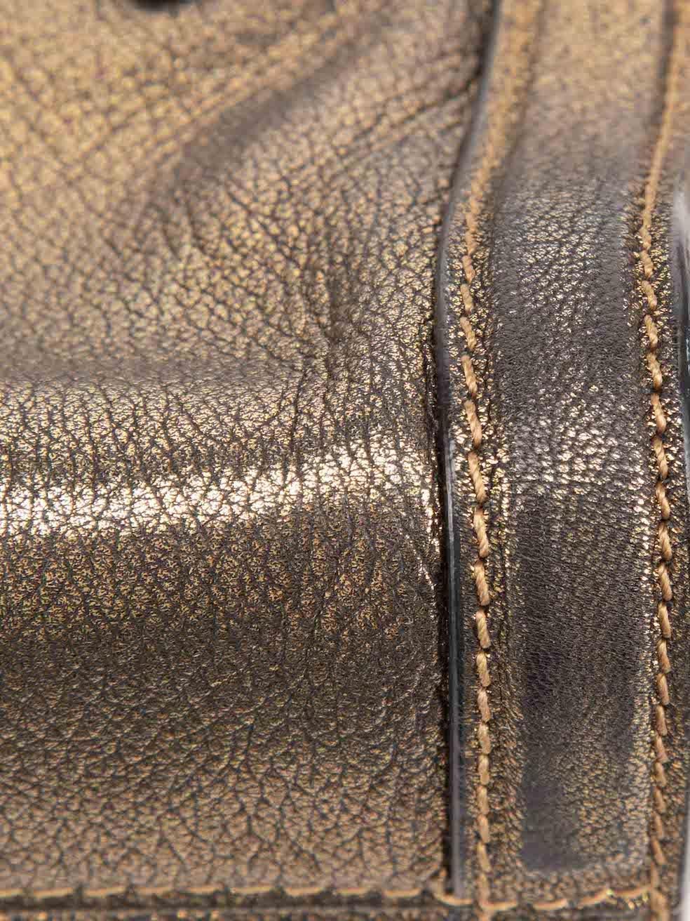 Alexander McQueen Women's Gold Leather Metallic Mini Bag 4