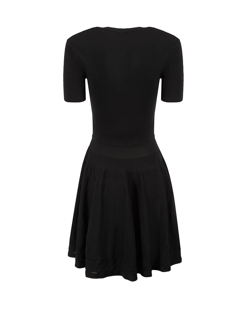 Alexander McQueen Women's McQ Black Knit Mini Dress In Good Condition In London, GB