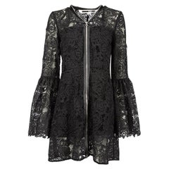 Alexander McQueen Women's McQ Black Lace Zip Up Mini Dress