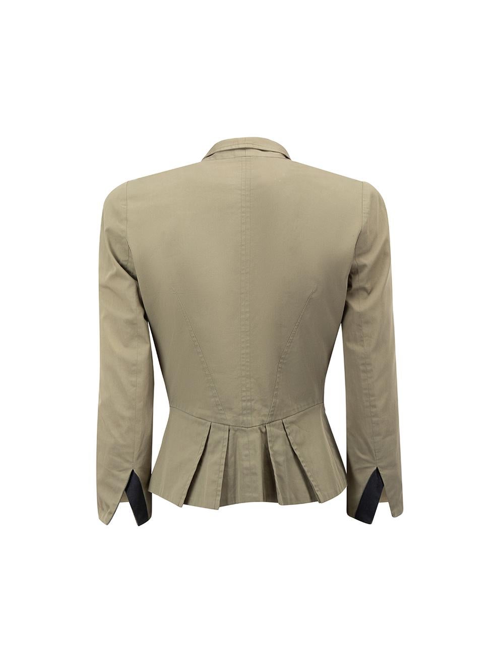 Alexander McQueen Women's McQ Khaki Lace Up Detail Jacket In Good Condition For Sale In London, GB