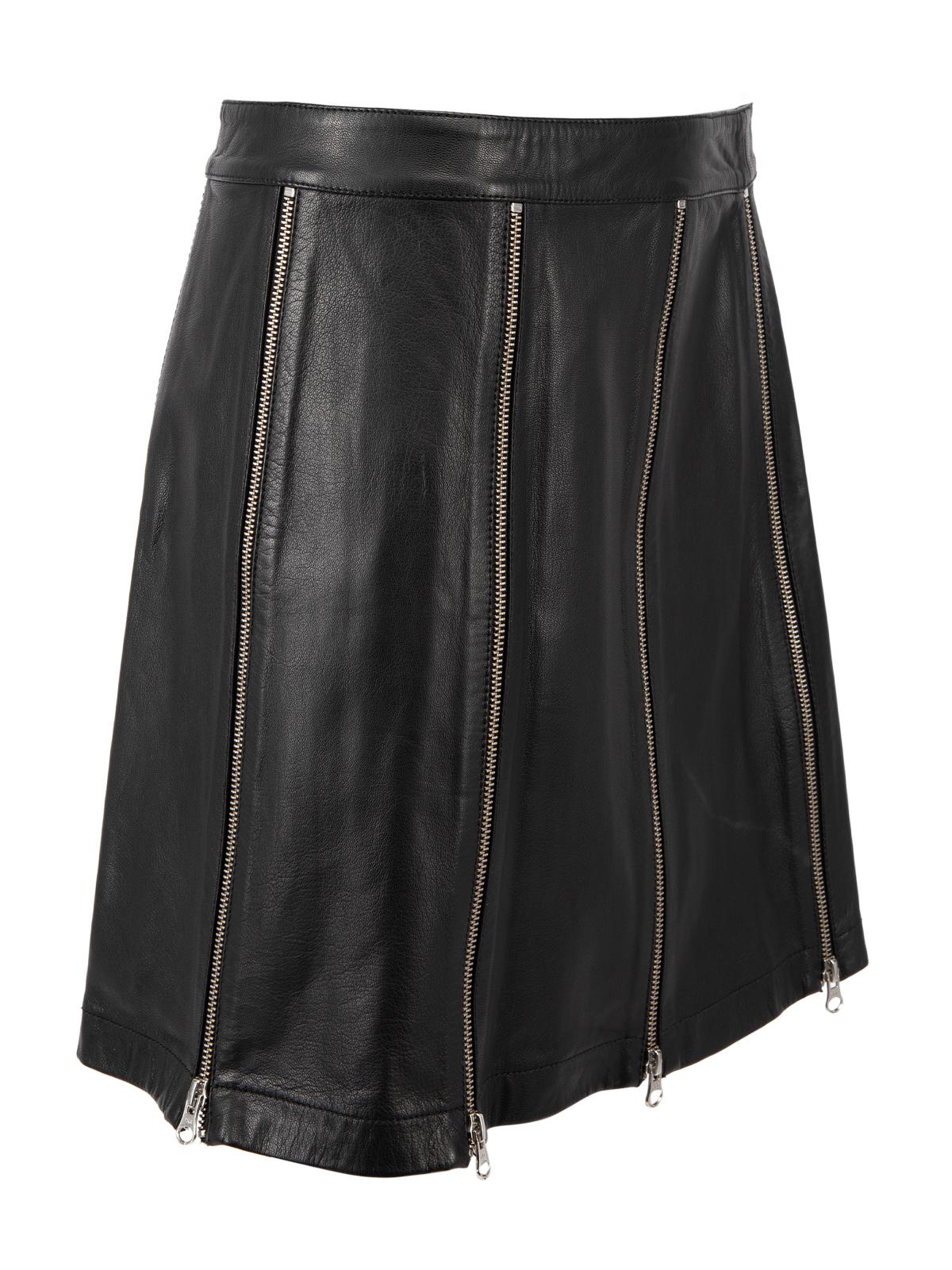 CONDITION is Very good. Hardly any visible wear to skirt on this used MCQ designer resale item.  Details  Black  Leather  A line Zip detail   Mini   Made in INDIA   Composition 100% MATERIAL Care instructions: Professional dry clean only   Size &