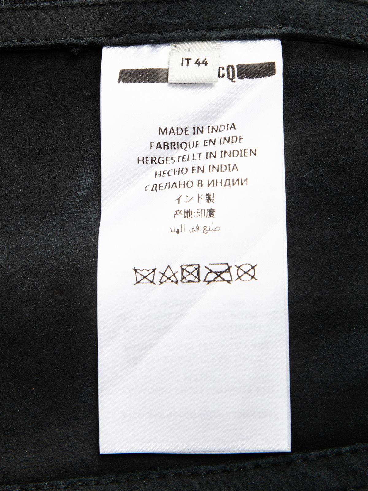 Alexander McQueen Women's MCQ Leather Zipper Detail Mini Skirt For Sale 3
