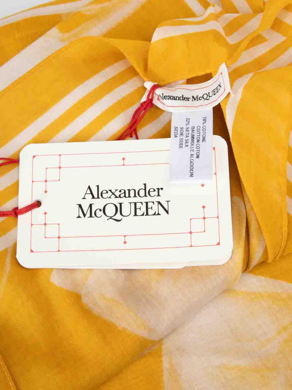 Alexander McQueen Women's Mustard Printed Night Flower Scarf 1