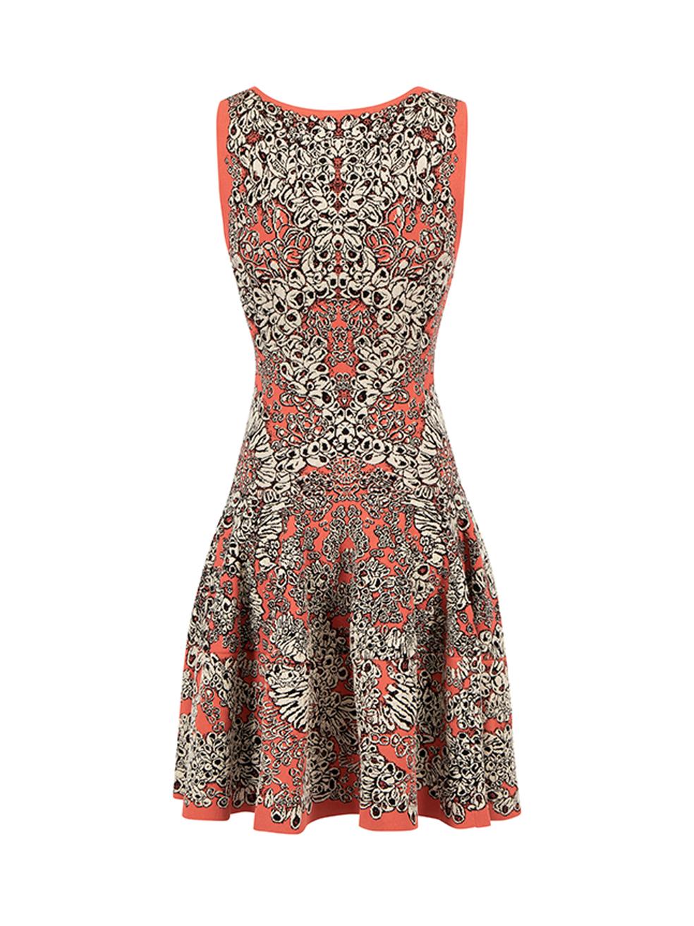 Alexander McQueen Women's Patterned Sleeveless Mini Dress In Excellent Condition For Sale In London, GB
