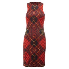 Alexander McQueen Women's Red Printed Sleeveless Dress