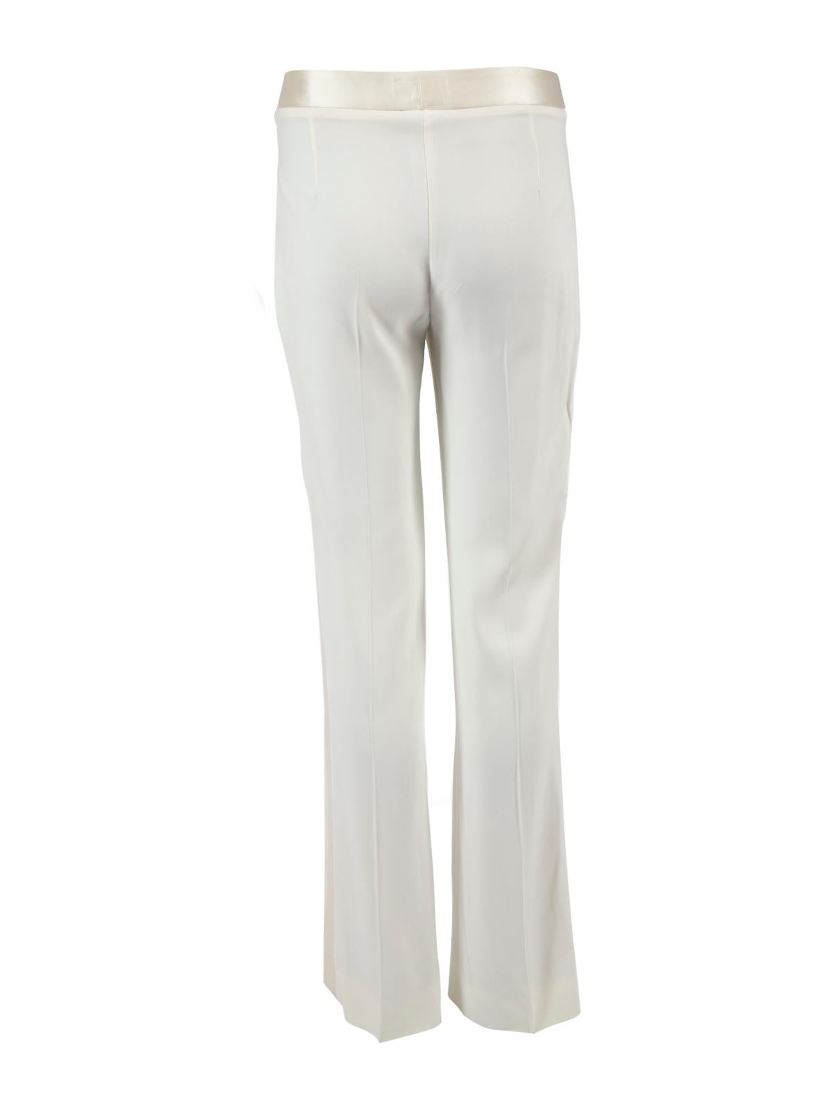 Alexander McQueen Women's Satin Side Seam Trousers In Excellent Condition In London, GB