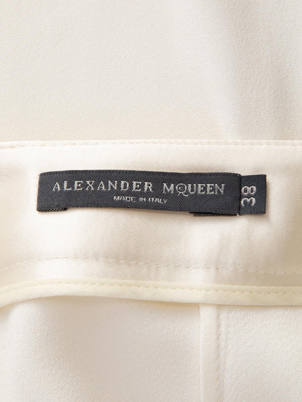 Alexander McQueen Women's Satin Side Seam Trousers 2