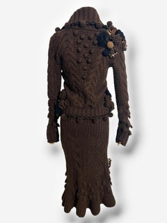 Alexander McQueen Wool and Alpaca Appliqué Knit Ensemble, Fall/Winter 2005