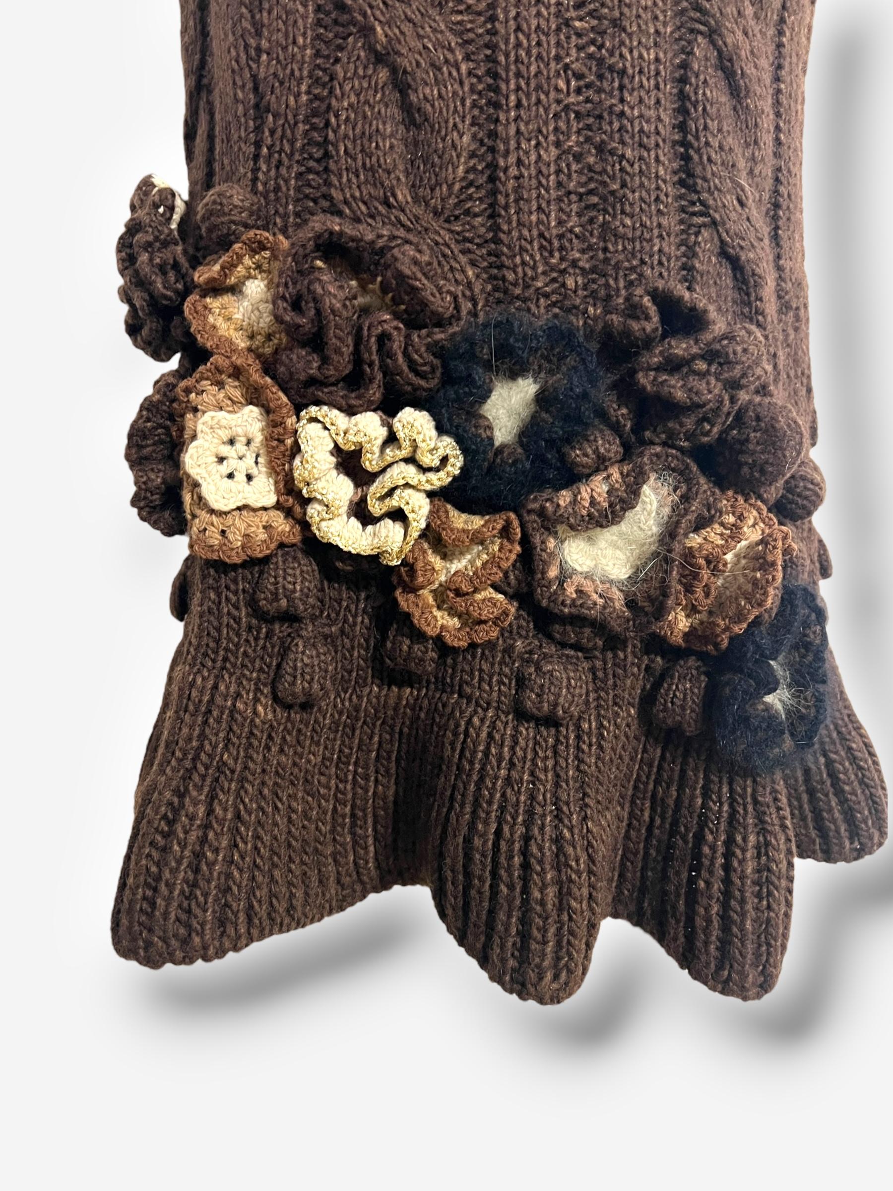 Noir Ensemble en laine et alpaga appliqué, Alexander McQueen, automne/hiver 2005 en vente