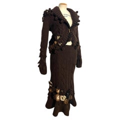 Ensemble en laine et alpaga appliqué, Alexander McQueen, automne/hiver 2005