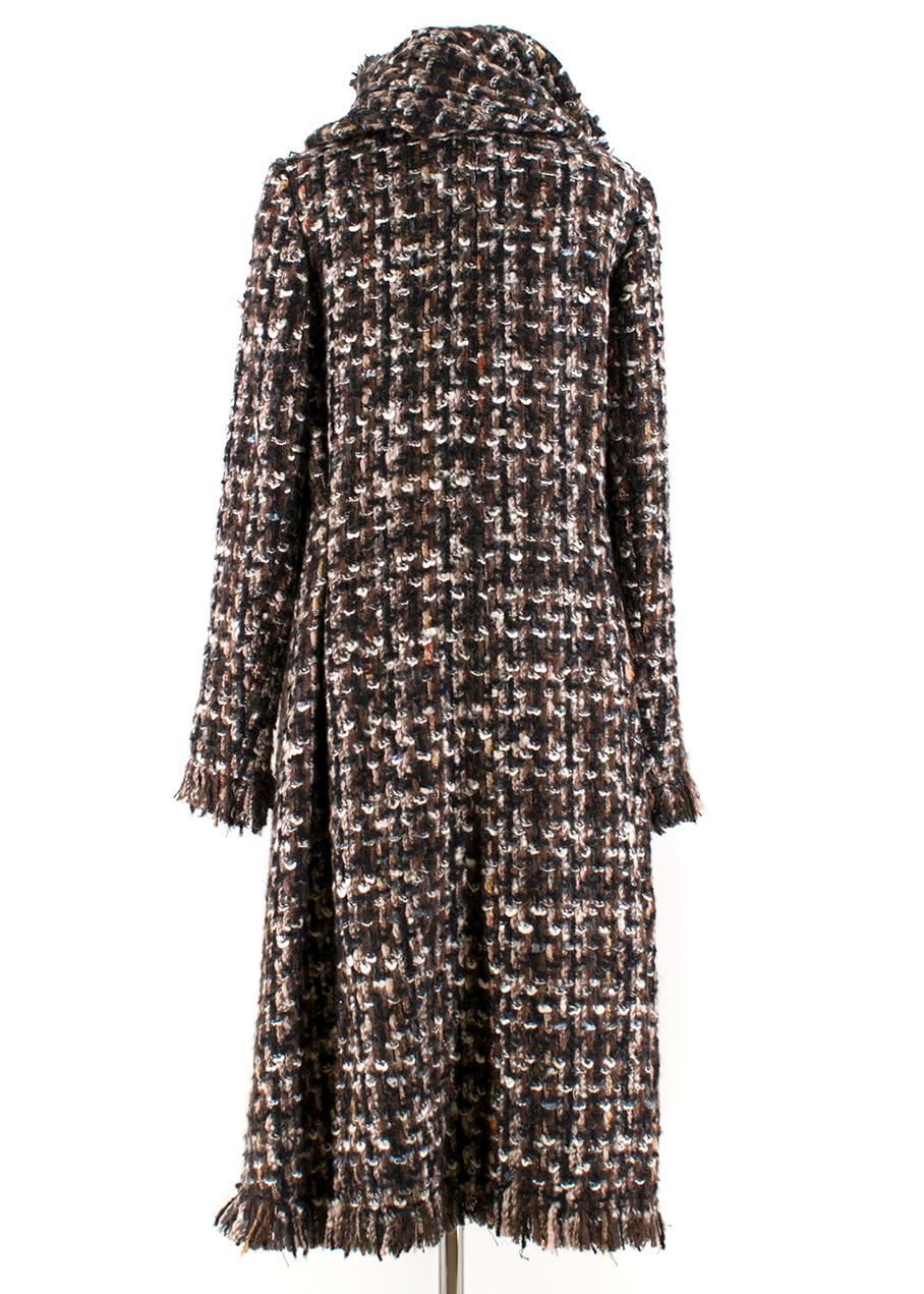 Alexander McQueen Wool Braided Long Coat US 4 In Excellent Condition In London, GB