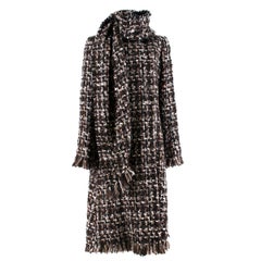Alexander McQueen Wool Braided Long Coat US 4
