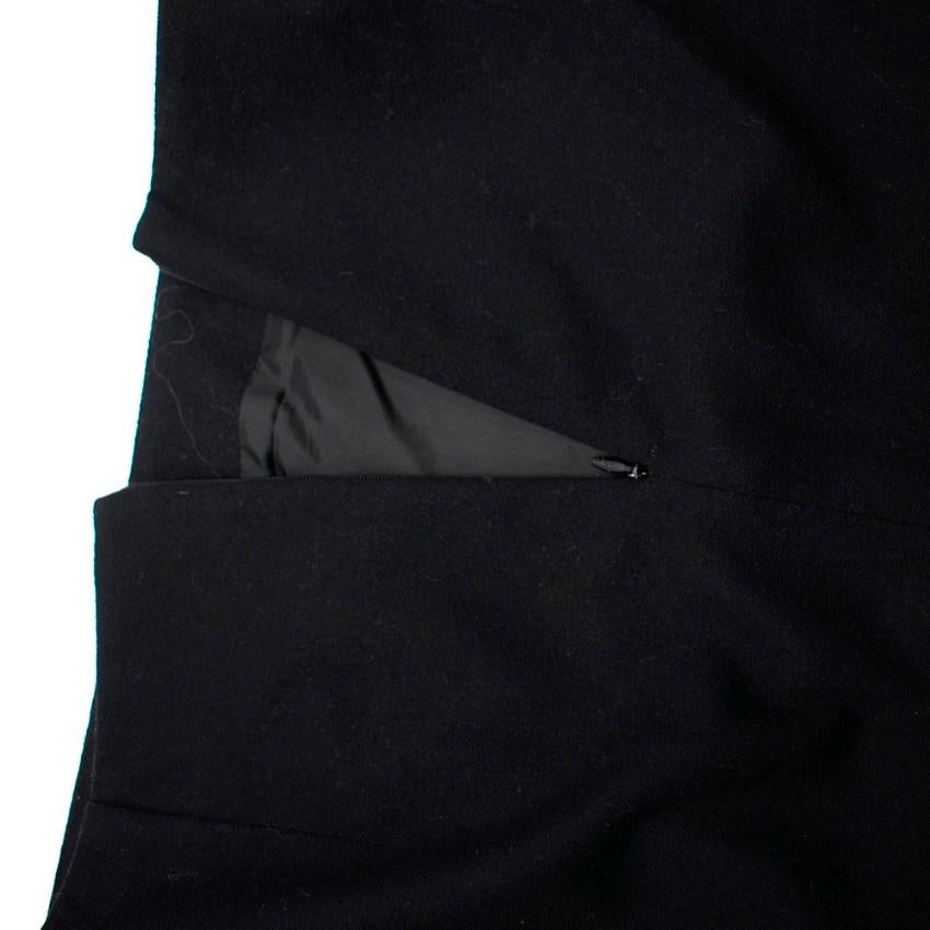 Alexander McQueen Wool & Mohair Blend Flared Zip Detail Midi Skirt 1