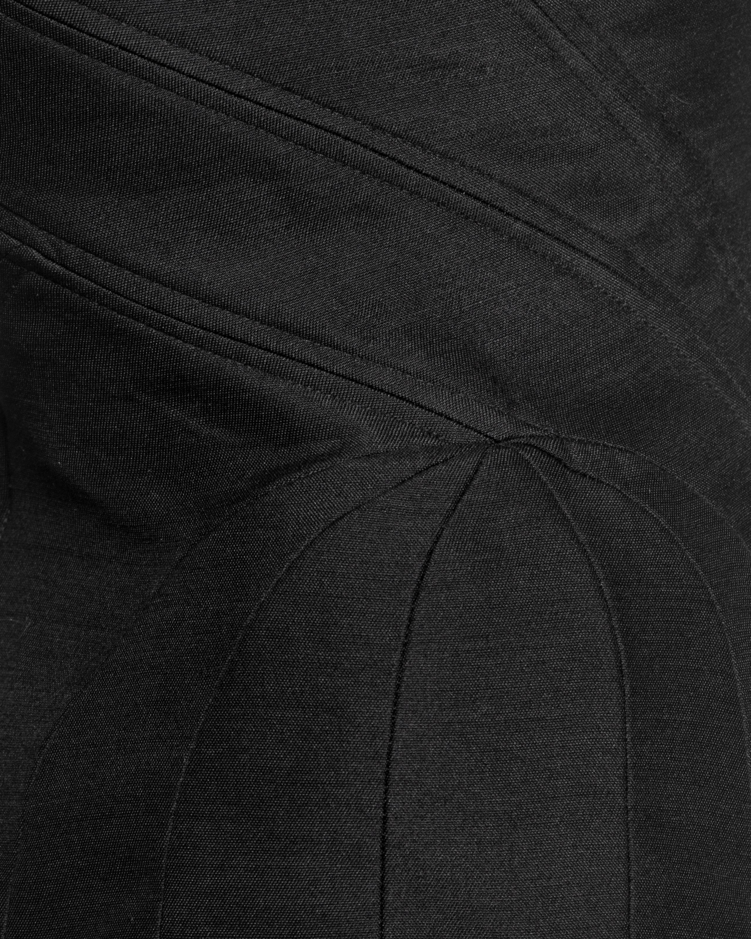 Alexander McQueen Wool-Silk Boned 'Eshu' Corset with High Collar, FW 2000 5