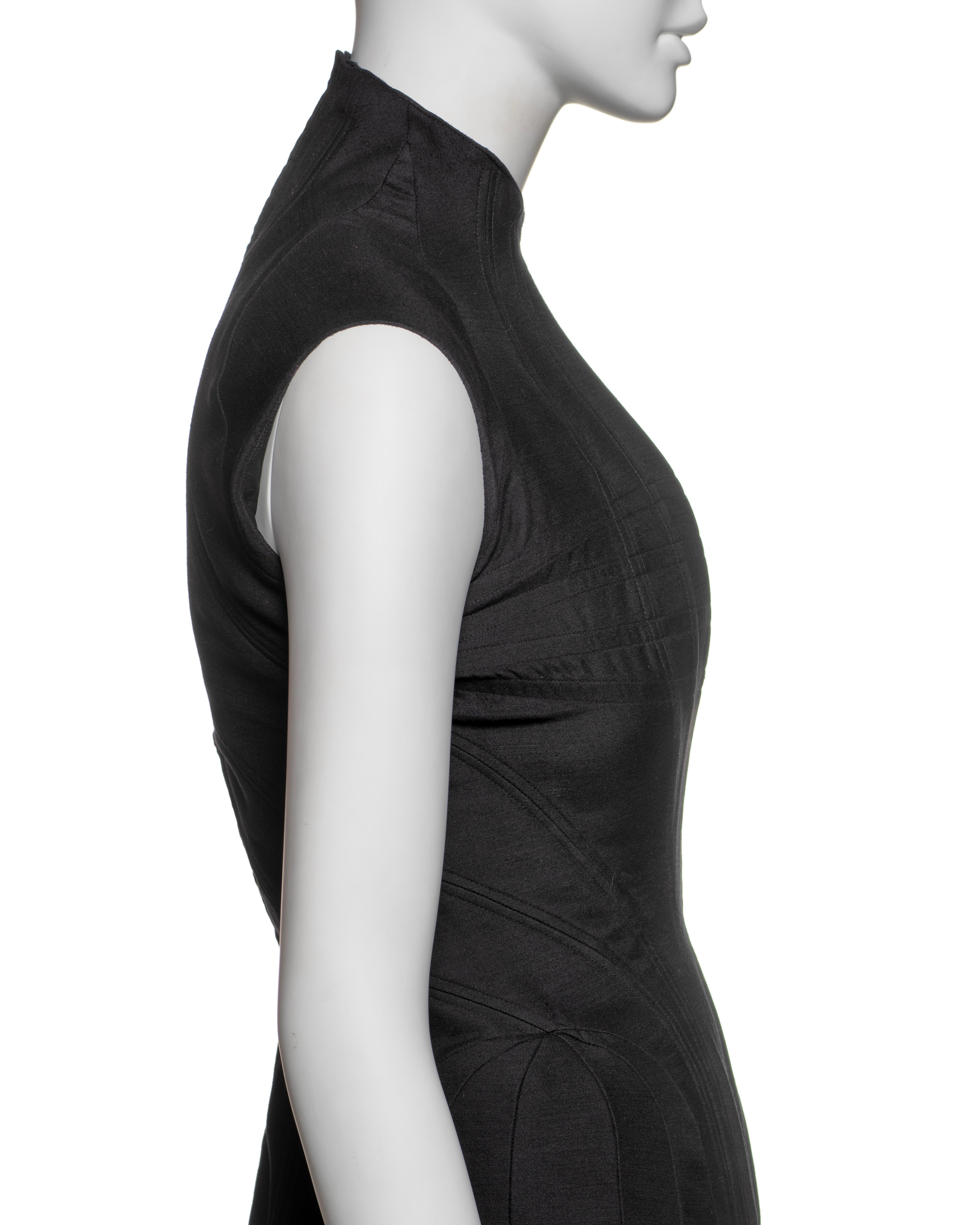 Alexander McQueen Wool-Silk Boned 'Eshu' Corset with High Collar, FW 2000 4