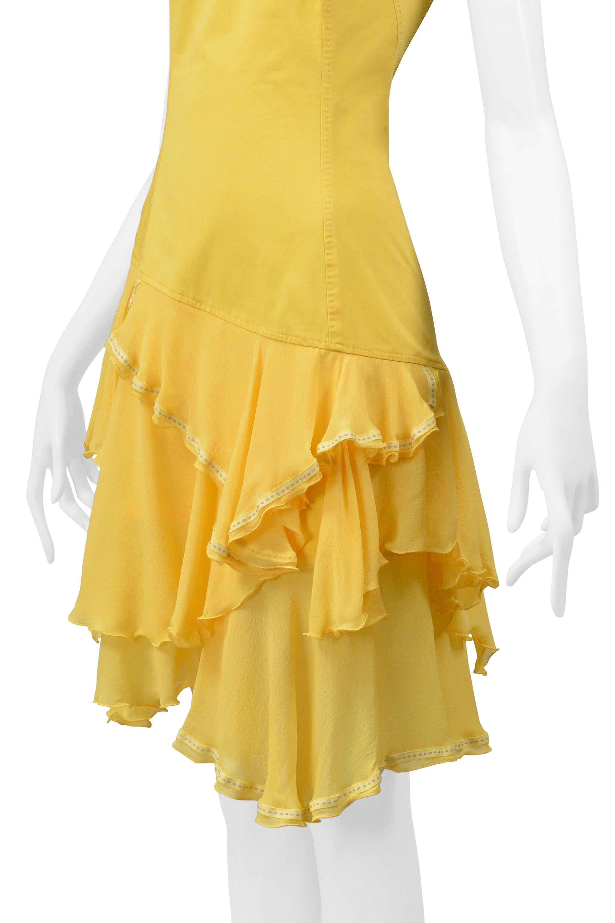 Alexander Mcqueen Yellow Dress Hunger Collection 1995-96 2