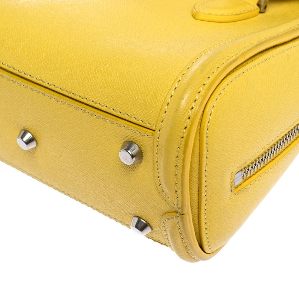 Alexander McQueen Yellow Leather Mini Heroine Bag 1