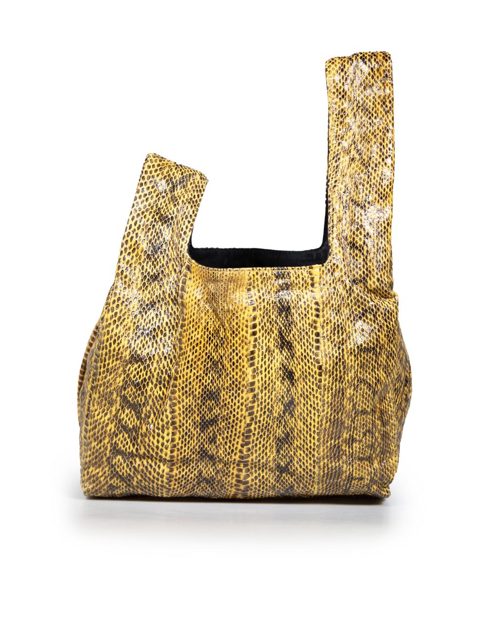 Beige Alexander McQueen Yellow Python Handbag