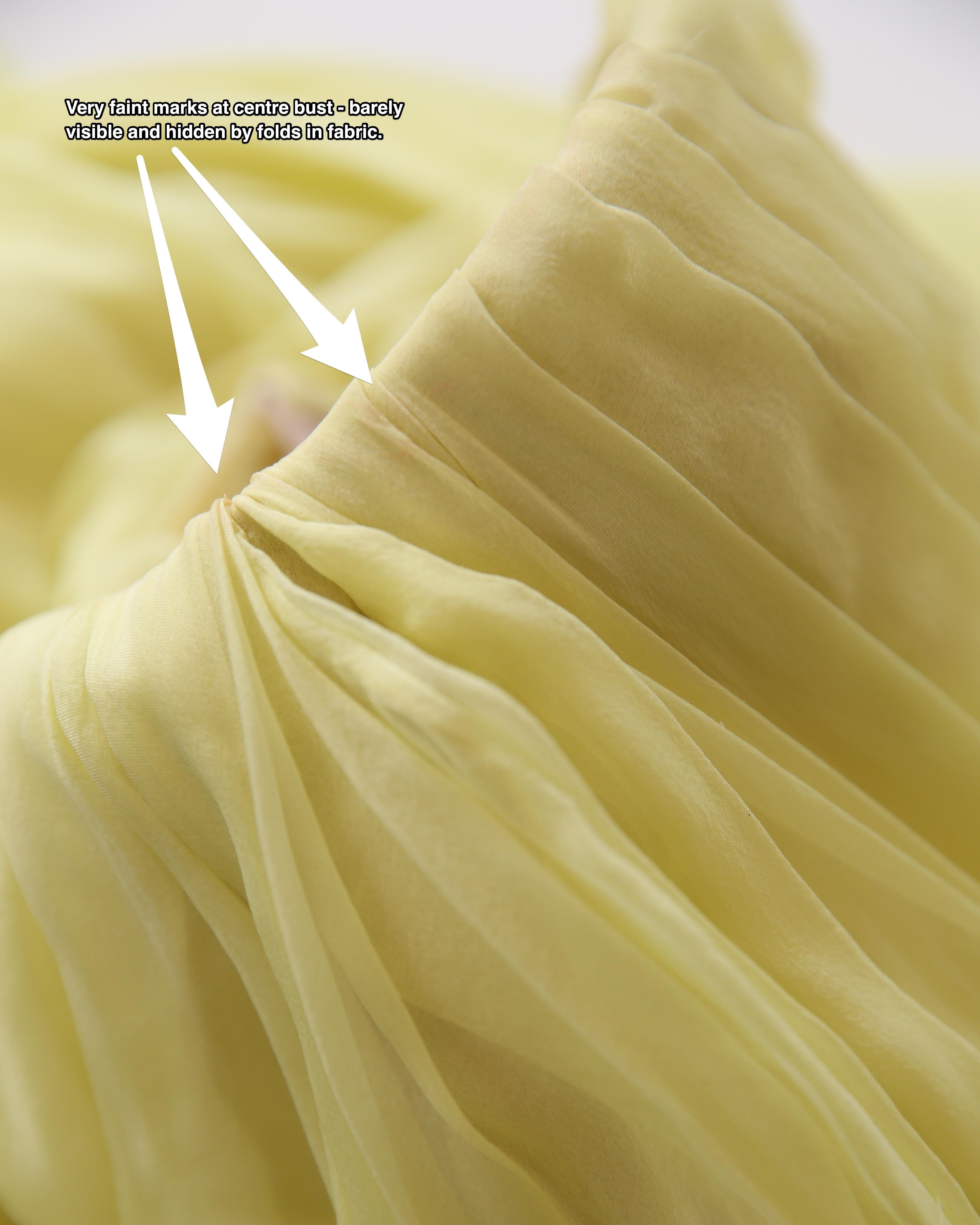 Alexander McQueen yellow strapless bustier silk flowing layered maxi dress 5