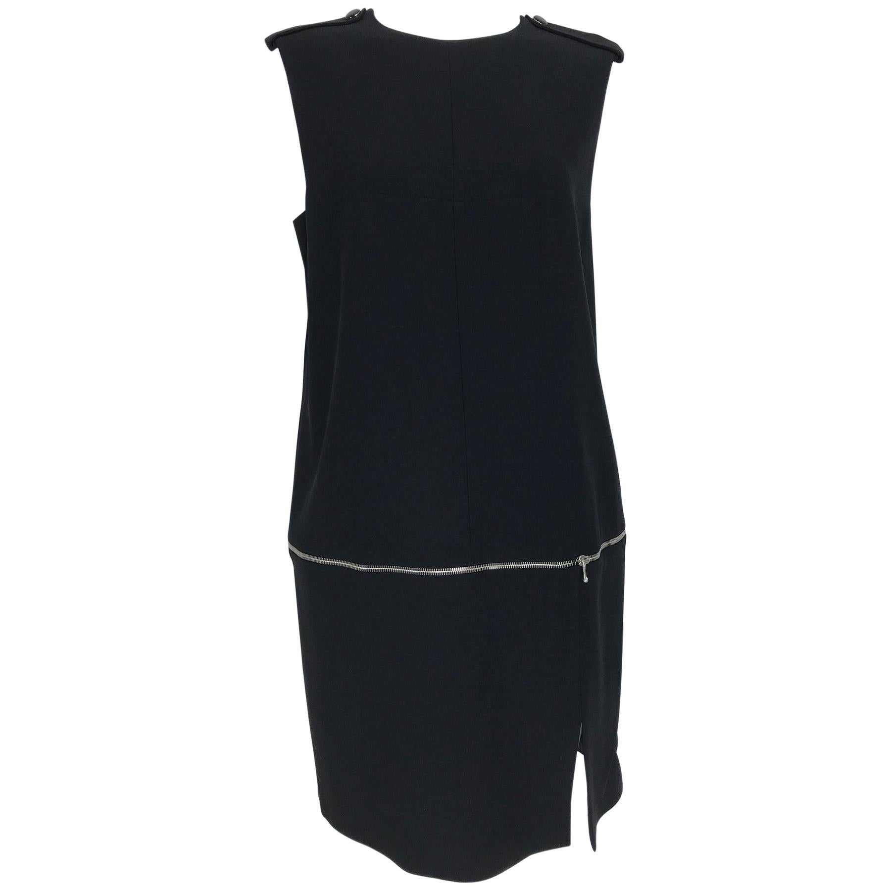 Alexander McQueen Zip-Off Detail Jewel Neck Dress