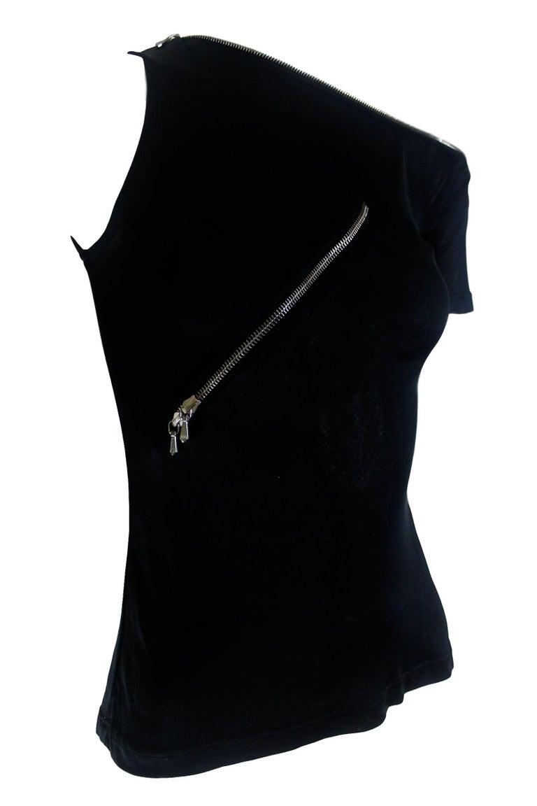 Alexander McQueen Zipper TShirt Spring/Summer 1997 Show For Sale at