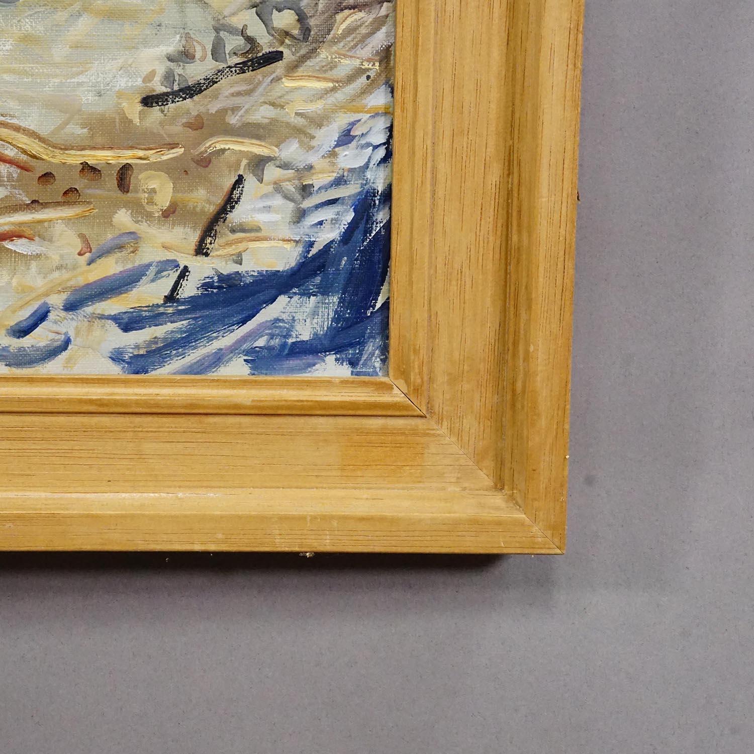 Late 20th Century Alexander Michael - Lake Chiemsee in Bavaria Oil on Canvas 1982 For Sale