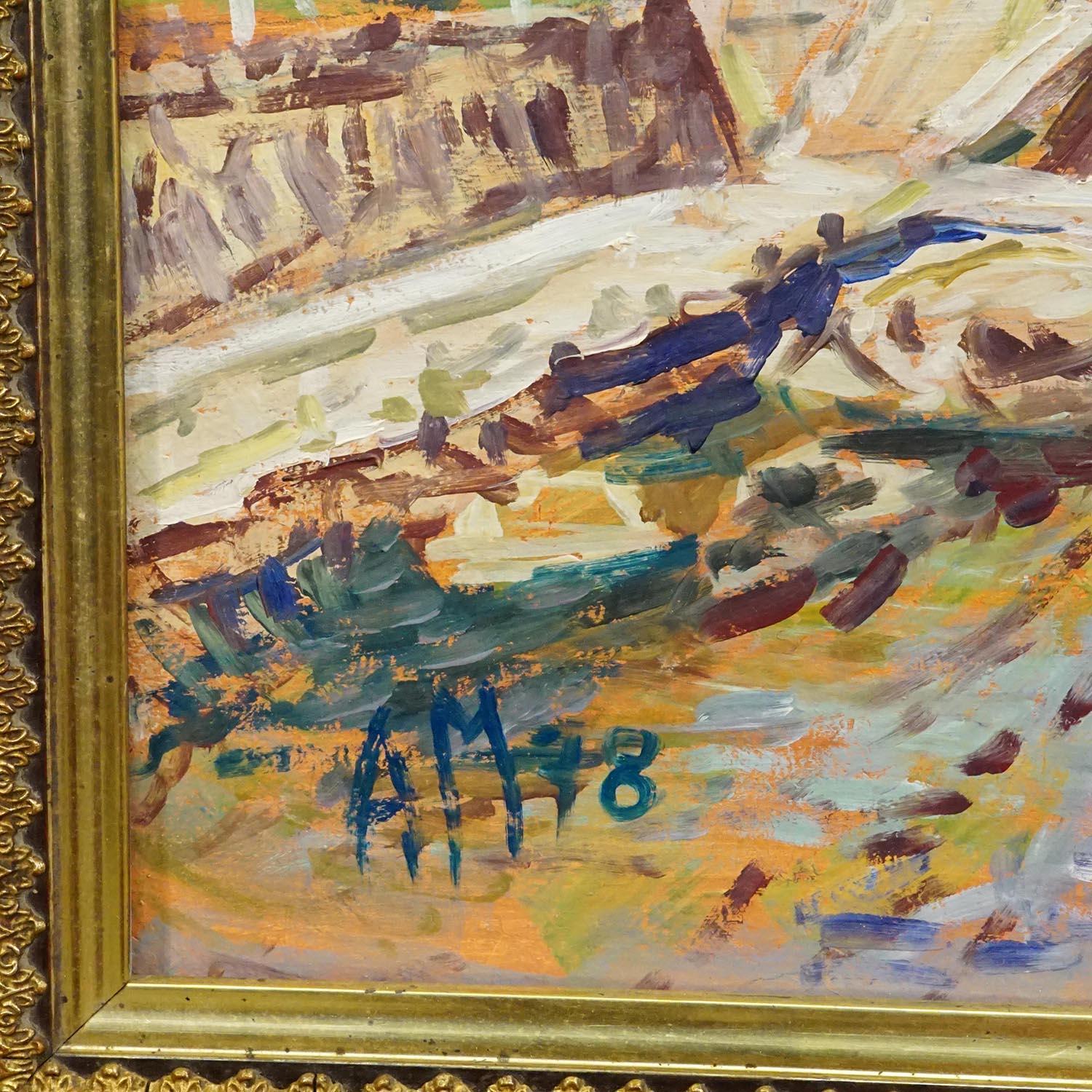 Tedesco Alexander Michael Pittura ad olio - Bastia, Corsica, 1978 in vendita
